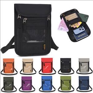 Water-Resistant Travel Organizer Bag for Passport, Phone & Cards